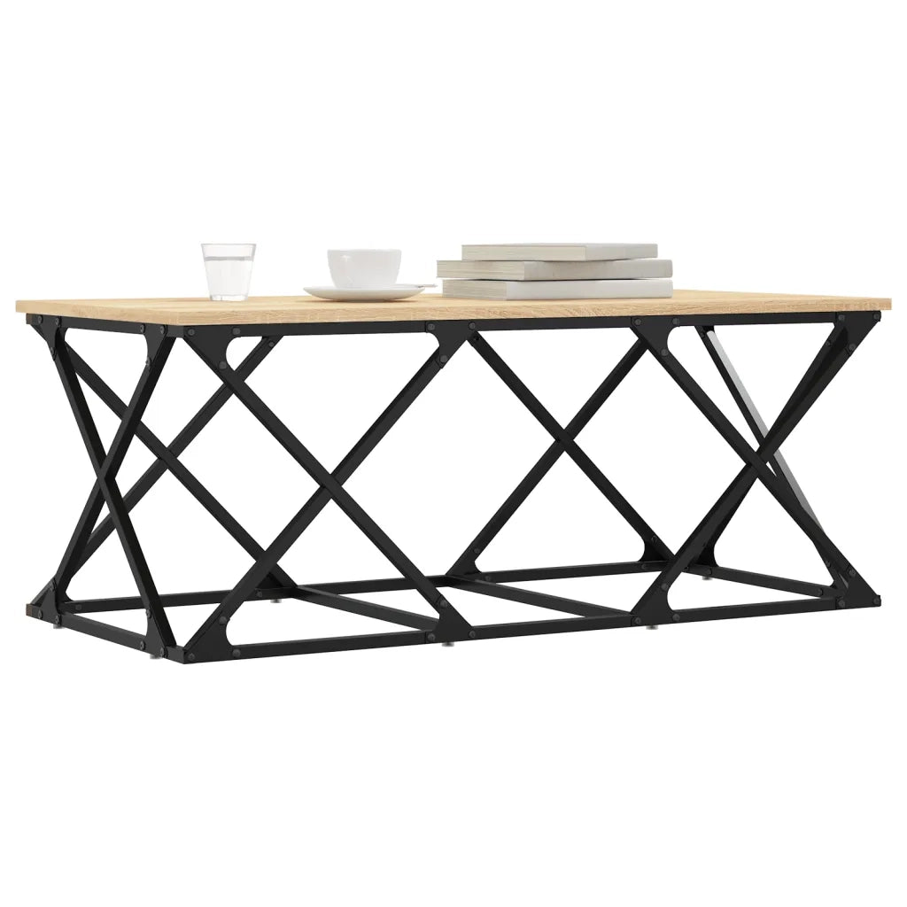 Tavolino da Salotto Rovere Sonoma 100x49x40cm Legno Multistratocod mxl 115090