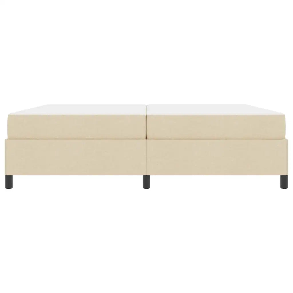 vidaXL Letto a molle Crema e Nero 200 x 200 cm