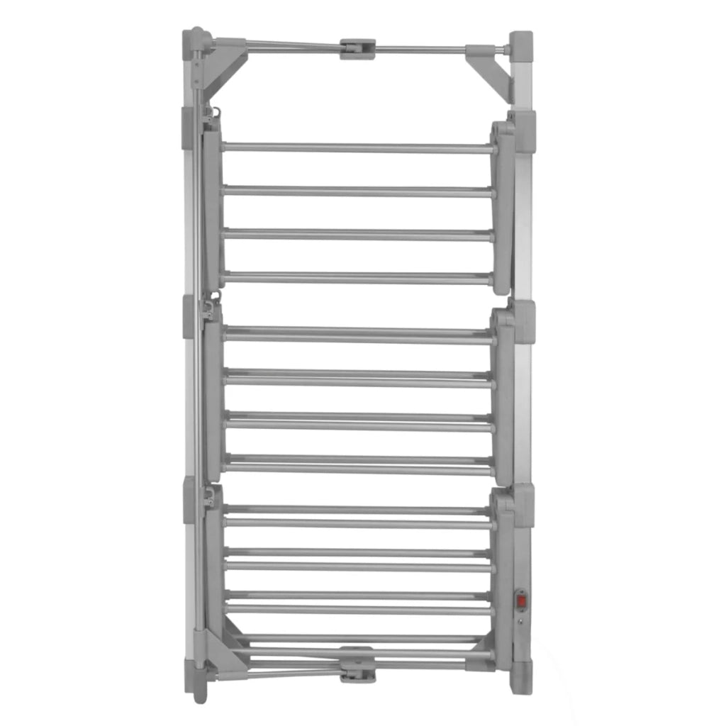 Asciugabiancheria elettrico riscaldato con copertura a 3 livelli Rack asciugabiancheria per interni Pieghevole