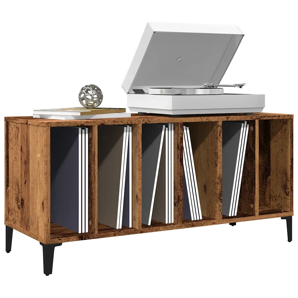 vidaXL Mobile Porta Dischi Legno Antico 100x38x48 cm Legno Multistrato