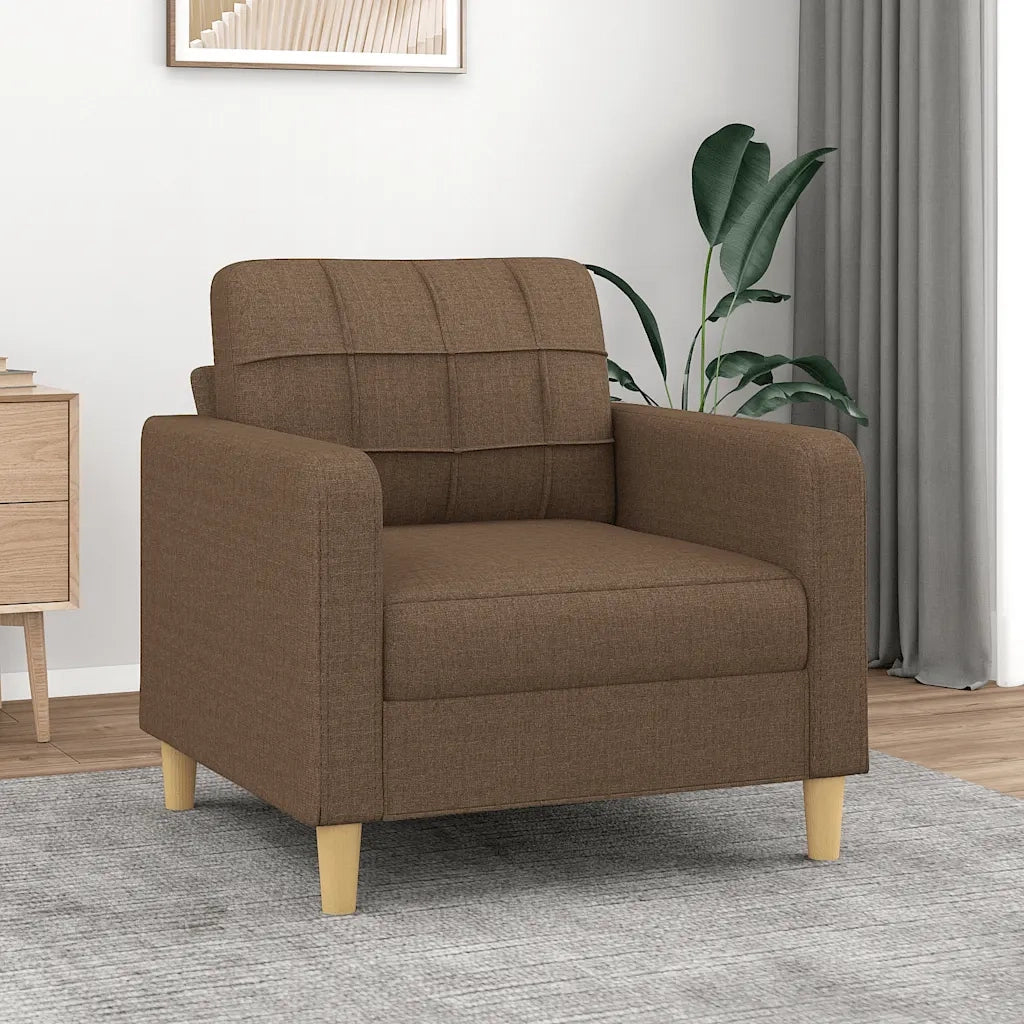 Poltrona-Divano Sedia-Poltroncina Marrone 60 cm in Tessuto 145241