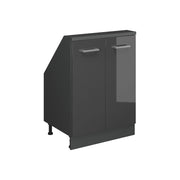 Mobile sottotetto Rion Antracite lucido/Antracite con 2 porte Vicco