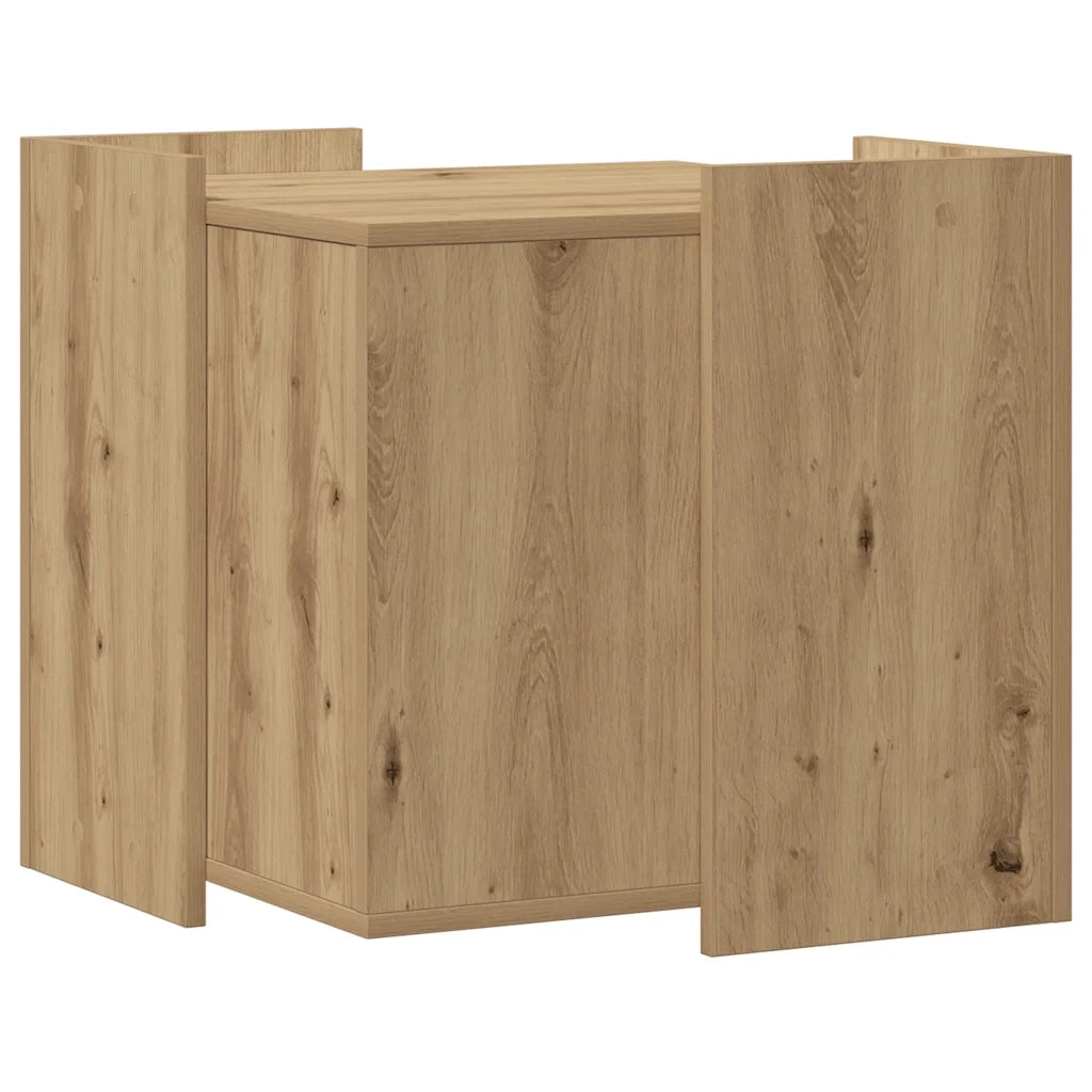 vidaXL Recinto Lettiera Rovere Artigianale 53x53x51 cm in Truciolato