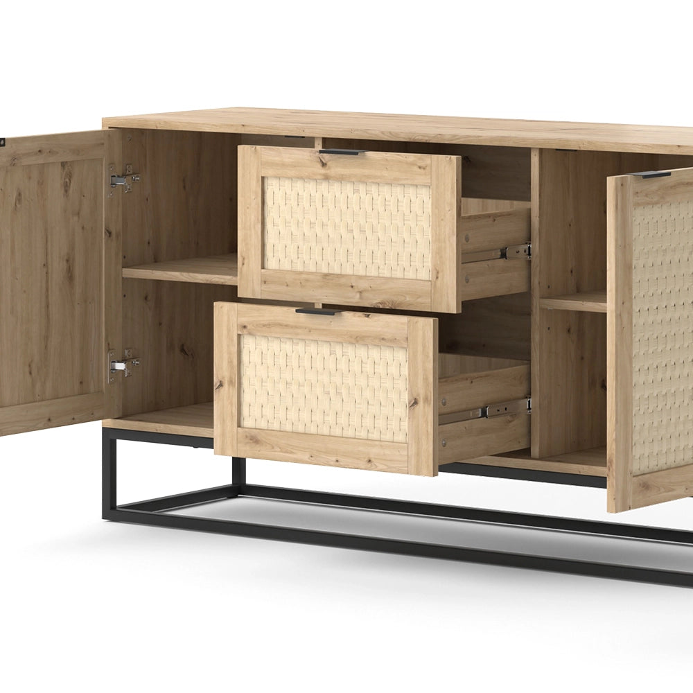 Vicco Credenza Marrone 40 x 72.5 cm con 2 porte e 2 cassetti