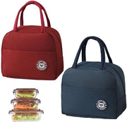 Set da viaggio 2 pezzi, borsa pranzo isolata, borsa da picnic portatile, borsa isolata pieghevole, contenitore da picnic termico, borsa da picnic isolata con rivestimento di pellicola per ufficio e picnic all'aperto