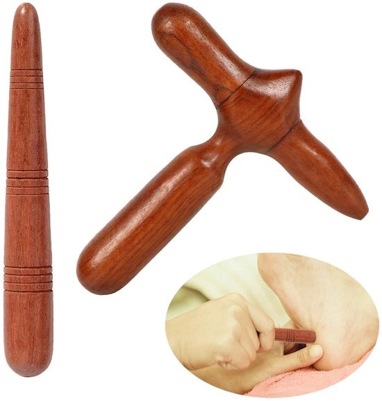 Apparecchi di massaggio per i piedi 2 pezzi - Accessori in legno per la massaggio