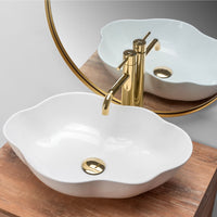 Lavabo Da Appoggio Rea Pearl White