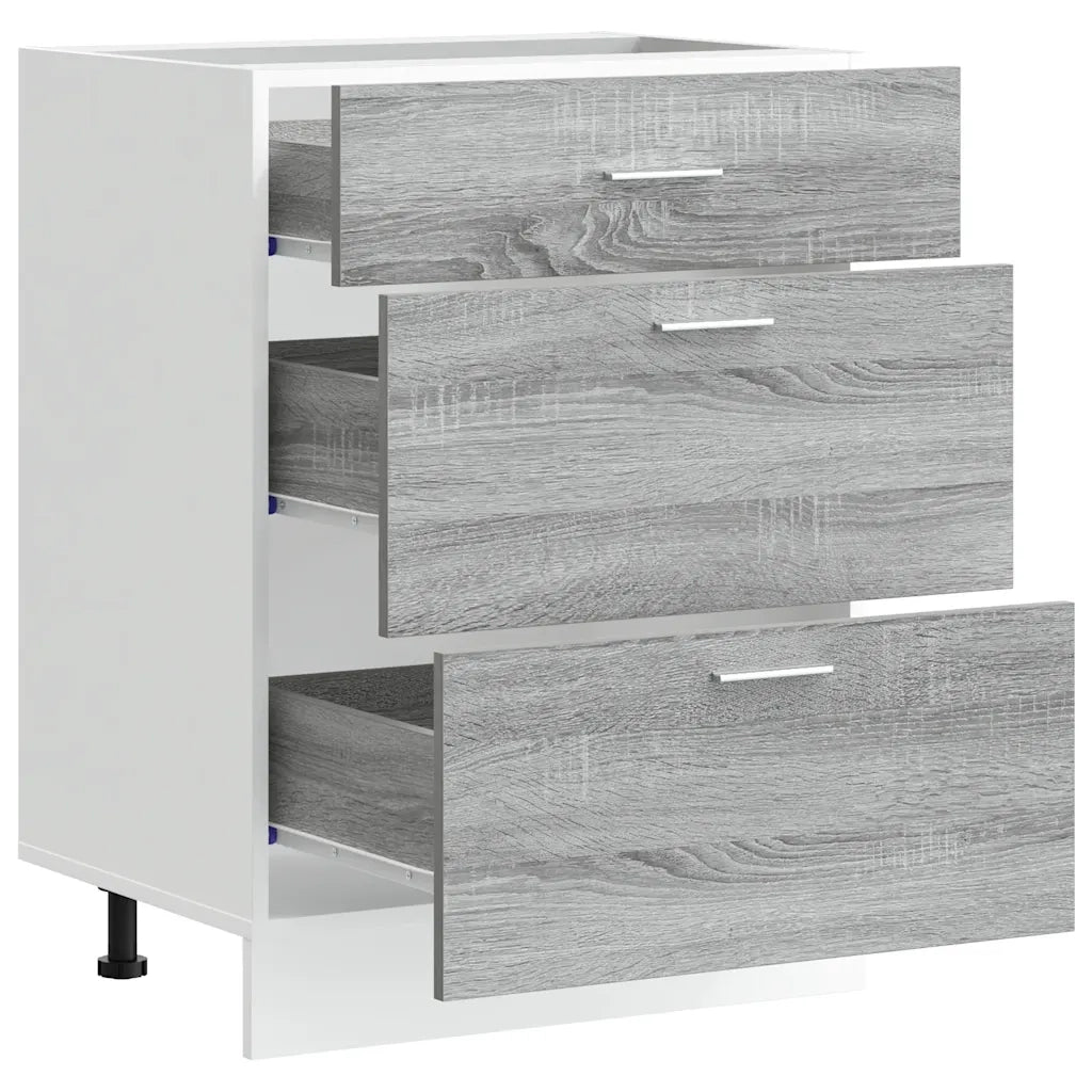 Base da Cucina Â“LyonÂ” Grigio Sonoma in Legno Multistrato