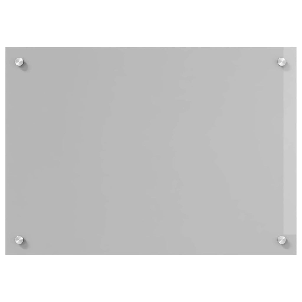 Paraschizzi da cucina moderno resistente al calore installazione rapida 70 x 50 cm vetro temperato grigio chiaro 02_0058439