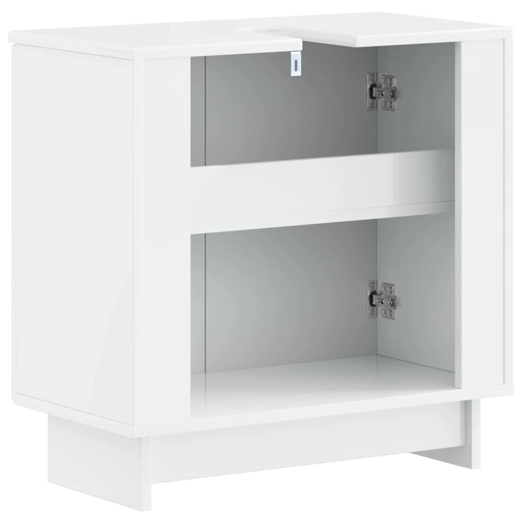Armadio per Lavabo da Bagno EDE Bianco Lucido 895909