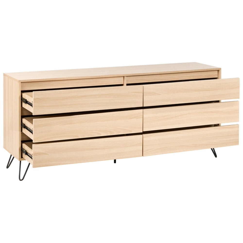 Cassettiera armadio credenza 6 cassetti stile minimalista camera da letto soggiorno