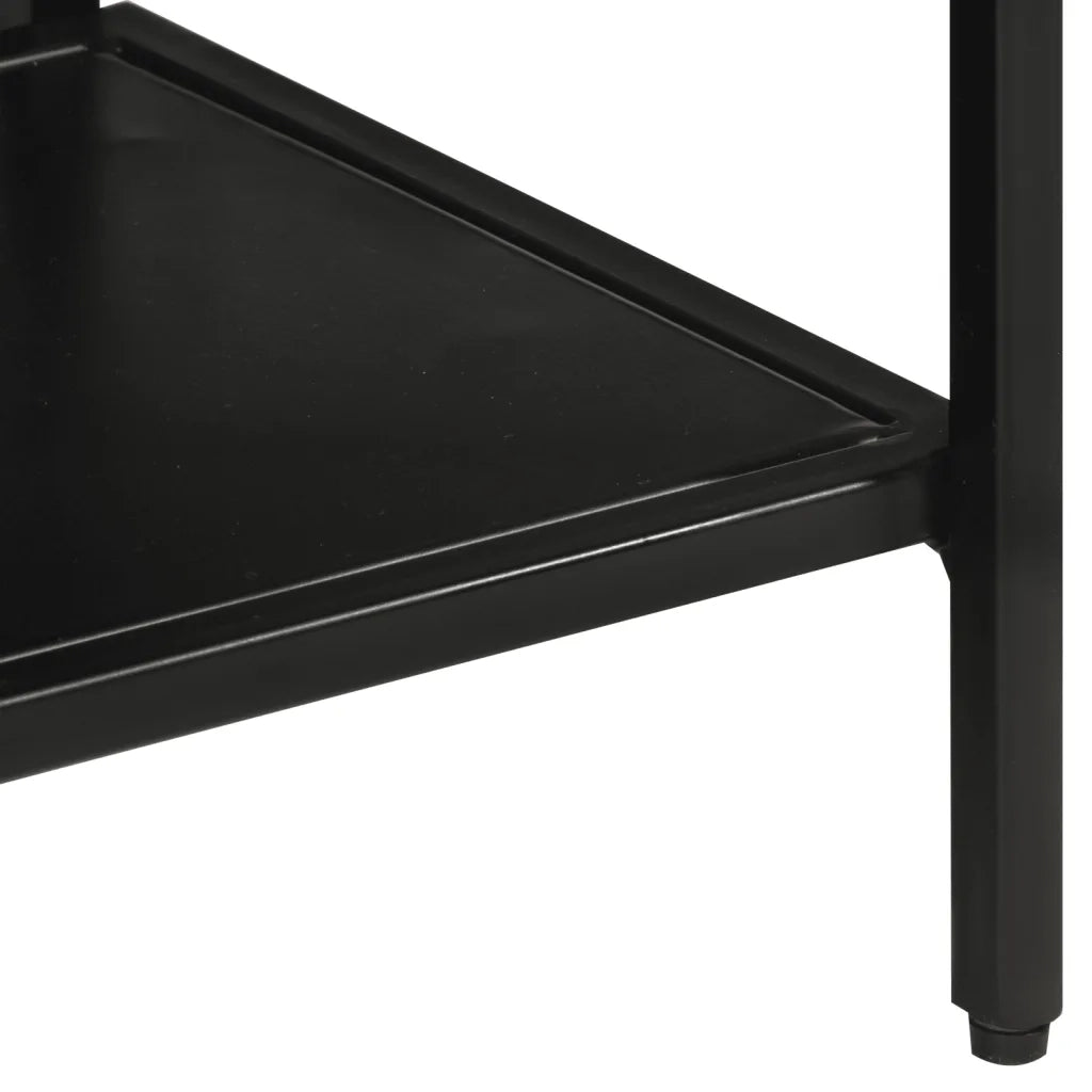 Tavolo Consolle | Tavolo d'Ingresso 110x30x75cm Legno Massello Mango Grezzo e Ferro