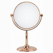 Trade Shop - Specchio Da Tavolo Make Up Trucco Accessorio Bagno Oro Rosa Donna 6" 27cm 69414 -