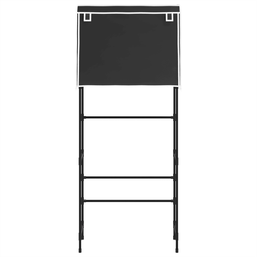 Rastrelliera per Lavatrice 2 Livelli Nera 71x29,5x170,5cm Ferro cod mxl 42205