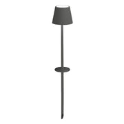 Zafferano Lampada con picchetto Poldina Pro Grigio Scuro, Portatile, Ricaricabile, Dimmerabile, Controllo Touch, Alta Protezione, Altezza Modulabile