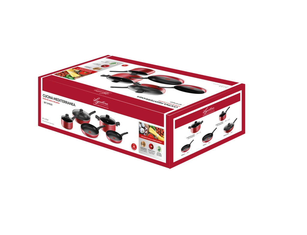 Lagostina cucina mediterranea set 8 pezzi - 010254600008