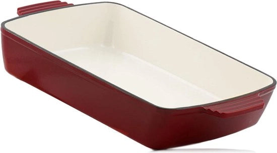 Scatola per forno quadrata 38 litri alta | Dark Cherry | smaltata - padella a lasagna