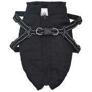 Cappotto Cani con Imbracatura Impermeabile Riflettente Nero L40 4019911