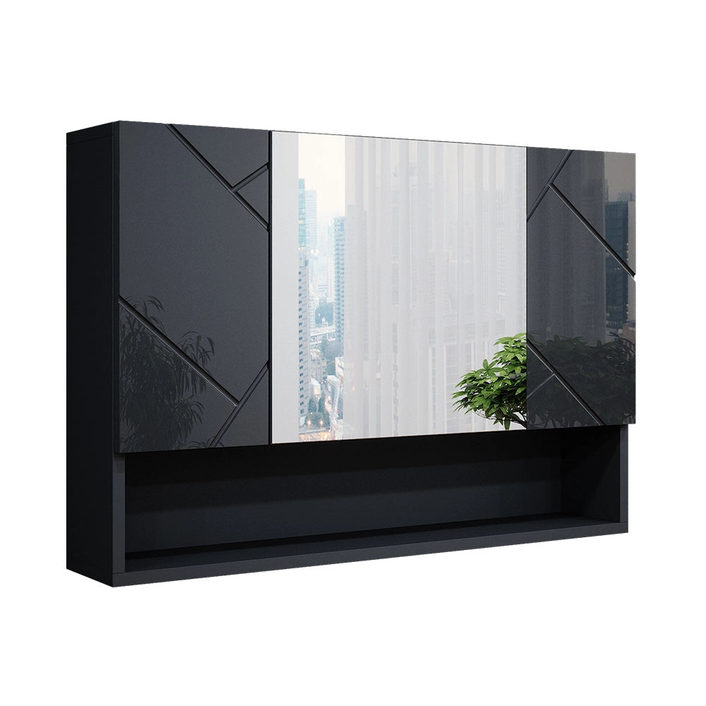 Vicco Specchio contenitore bagno Antracite lucido 80.1 x 55 cm