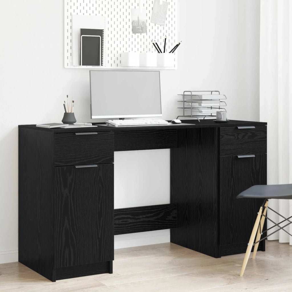 Scrivania Rovere Nero 133 x 50 x 75 cm Legno multistrato 3332512