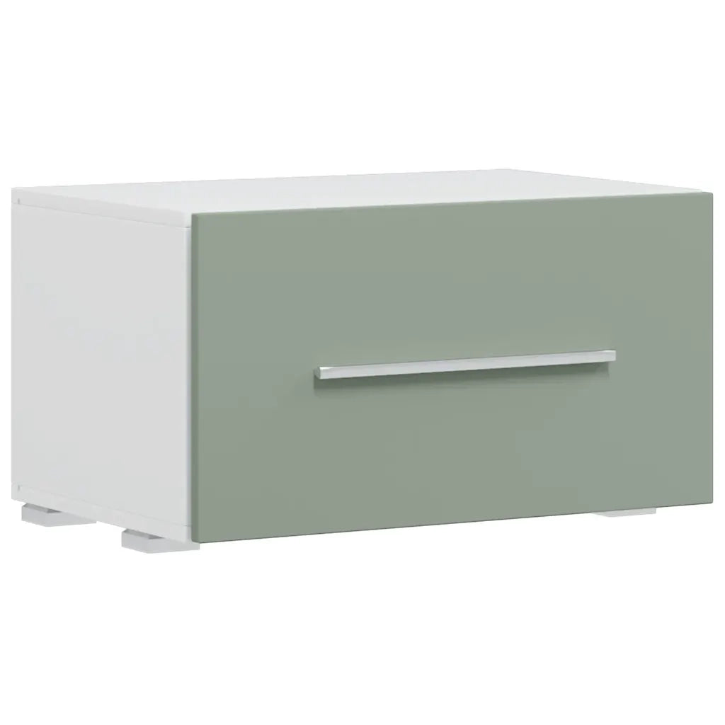 Mobile TV 5 pz con Illuminazione a LED Verde Oliva Truciolato