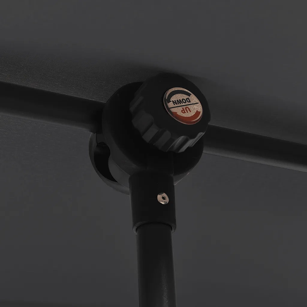 Ombrello | Parasolne da Giardino con Palo in Alluminio 2x1,5 m Nero