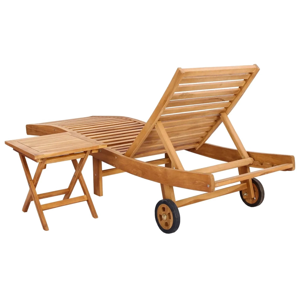 Lettino da sole 2 pcs Marrone Legno di teak solido 42032682