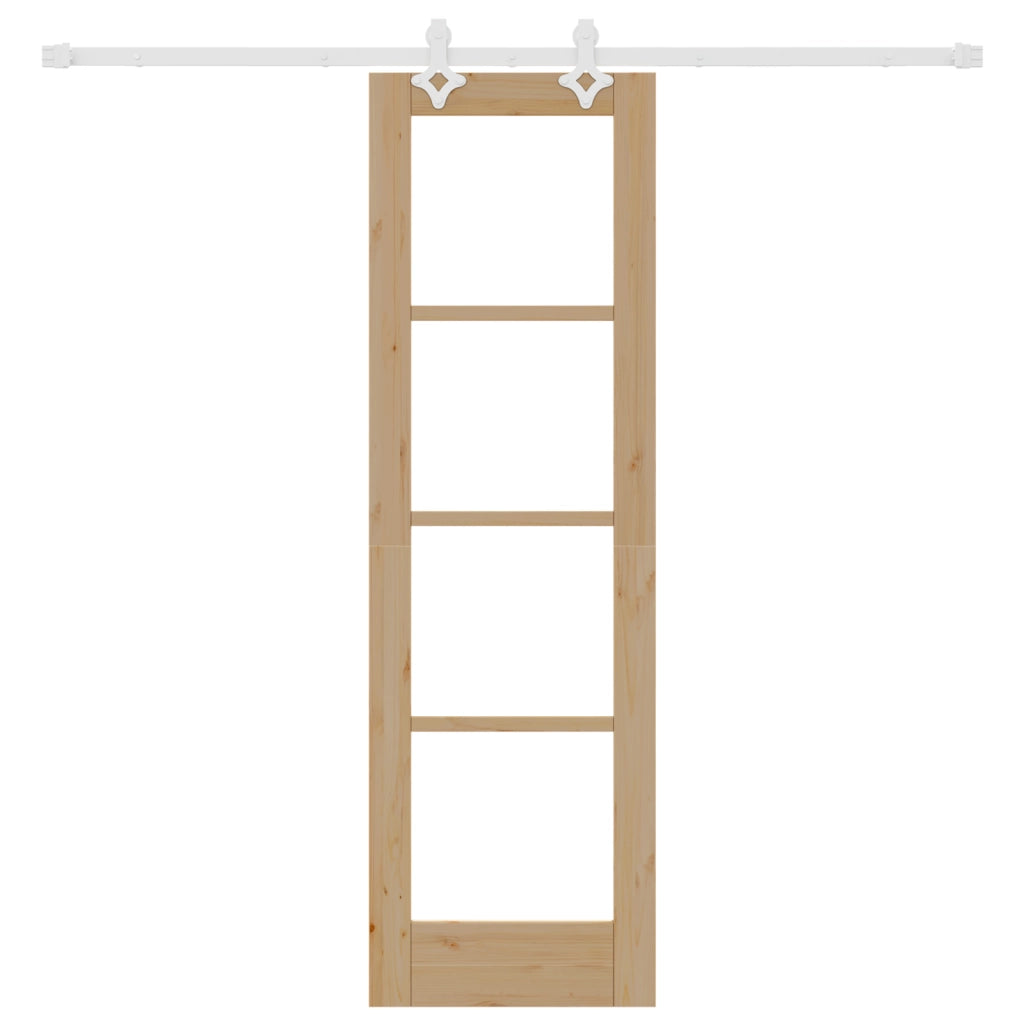 Set di porte scorrevoli  con hardware 61x198.5 cm in legno massello di pino