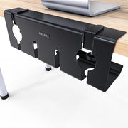 Cavo di gestione sotto il tavolo - senza forare - 1 pezzo - nero - 43 x 15 x 12 cm