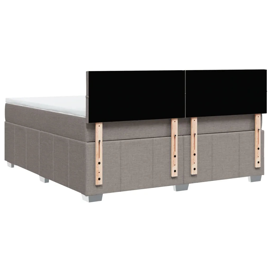 Giroletto a Molle con Materasso Tortora 180x200 cm in Tessuto