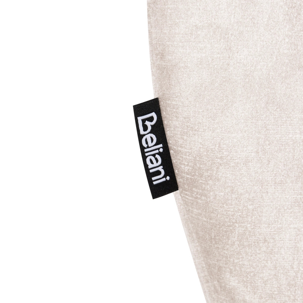 Set di 4 sedie da pranzo in velluto beige chiaro con gambe in ferro nero, girevoli a 180°, moderne e imbottite