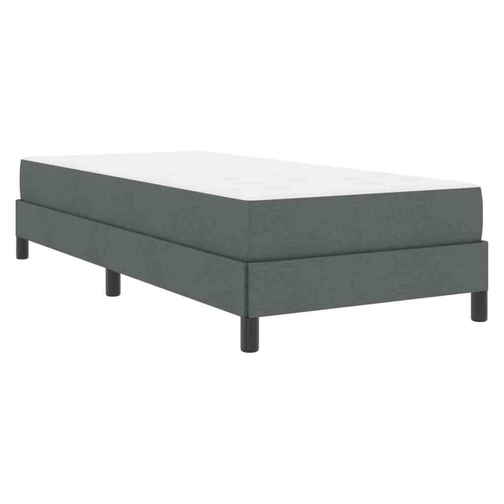 Letto a molle con materasso Grigio scuro 80 x 200 cm Tessuto