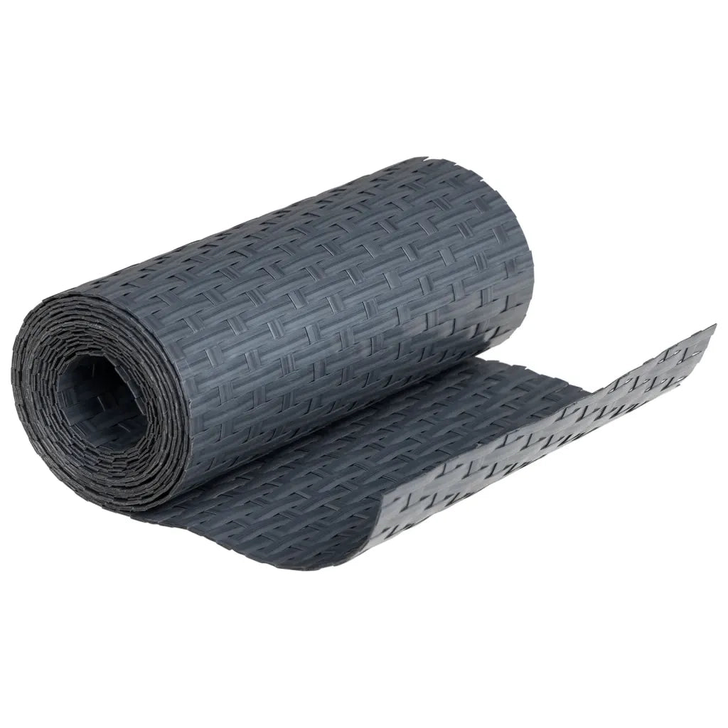 vidaXL Schermi da Balcone 10 pz Antracite 255x19 cm in Polyrattan