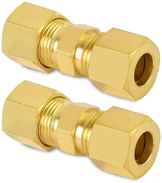 Connessione a compressione 8 mm OD - Fusto a compressione - Connessione a vite a compressione - In contenuto 2 pezzi - Materiali di alta qualità - Connessione a compressione a vite con tubo