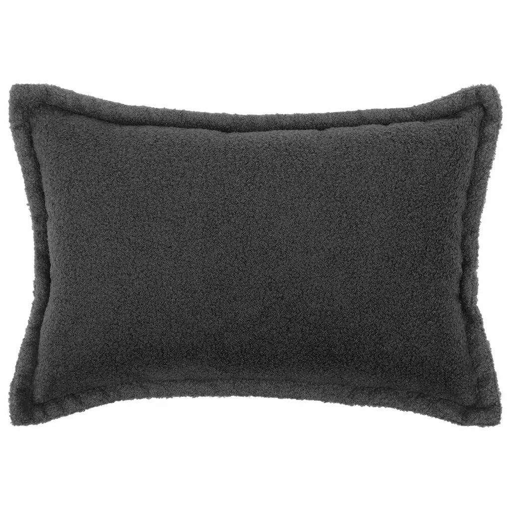 Federa 2 pcs HOUTEN Grigio Scuro 50 x 75 cm Bouclé 919833