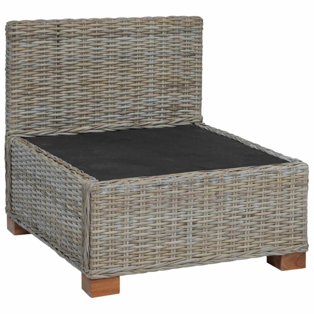 Divano Medio con Cuscini GENDT Rattan naturale Grigio Kubu 42034389