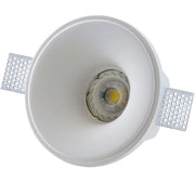 Trade Shop - Porta Faretto Fisso In Gesso Ad Incasso Led Rotondo Gu10 14x14cm -