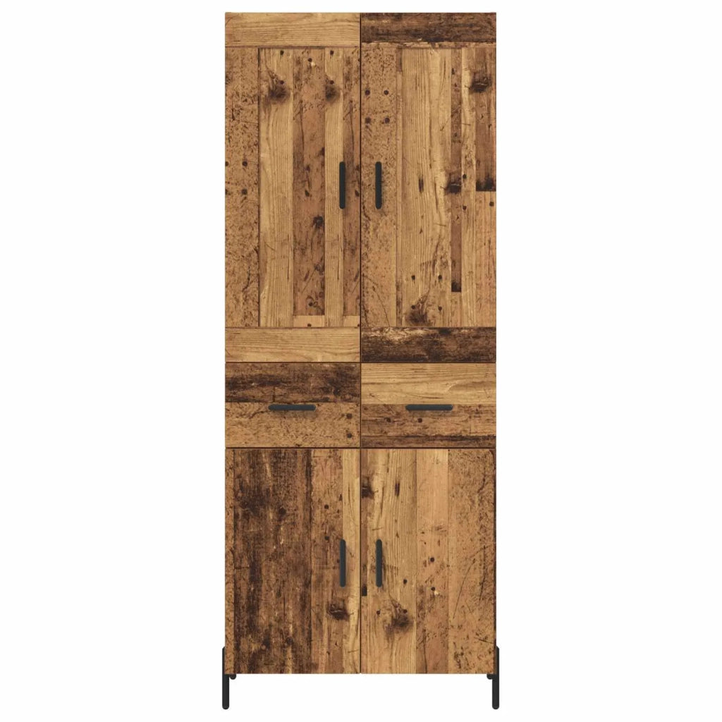 Credenza 2 pz-Set di 2 Buffet-Armadio da cucina Legno vecchio Legno multistrato 105670