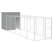 Cuccia per cani con recinto chiaro 165 x 659 x 181 cm grigio 02_0043499