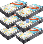 Organizzatore - opzionabile - con finestra di osservazione - Capacità 90 Litri - 100L x 50B x 15H centimetro - Cotone - grigio-blu