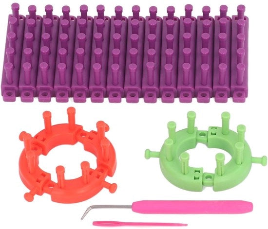 Set di Tessitura per Inizianti - Peso Leggero - Portatile - Ideale per Regali - Per Sciarpe/Calze - Tessitura