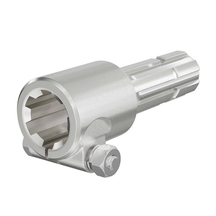 Boccola albero cardanico 175 mm Attacco albero scanalato 1 3/4" 6D Albero uscita 1 3/8" 6D Trattore