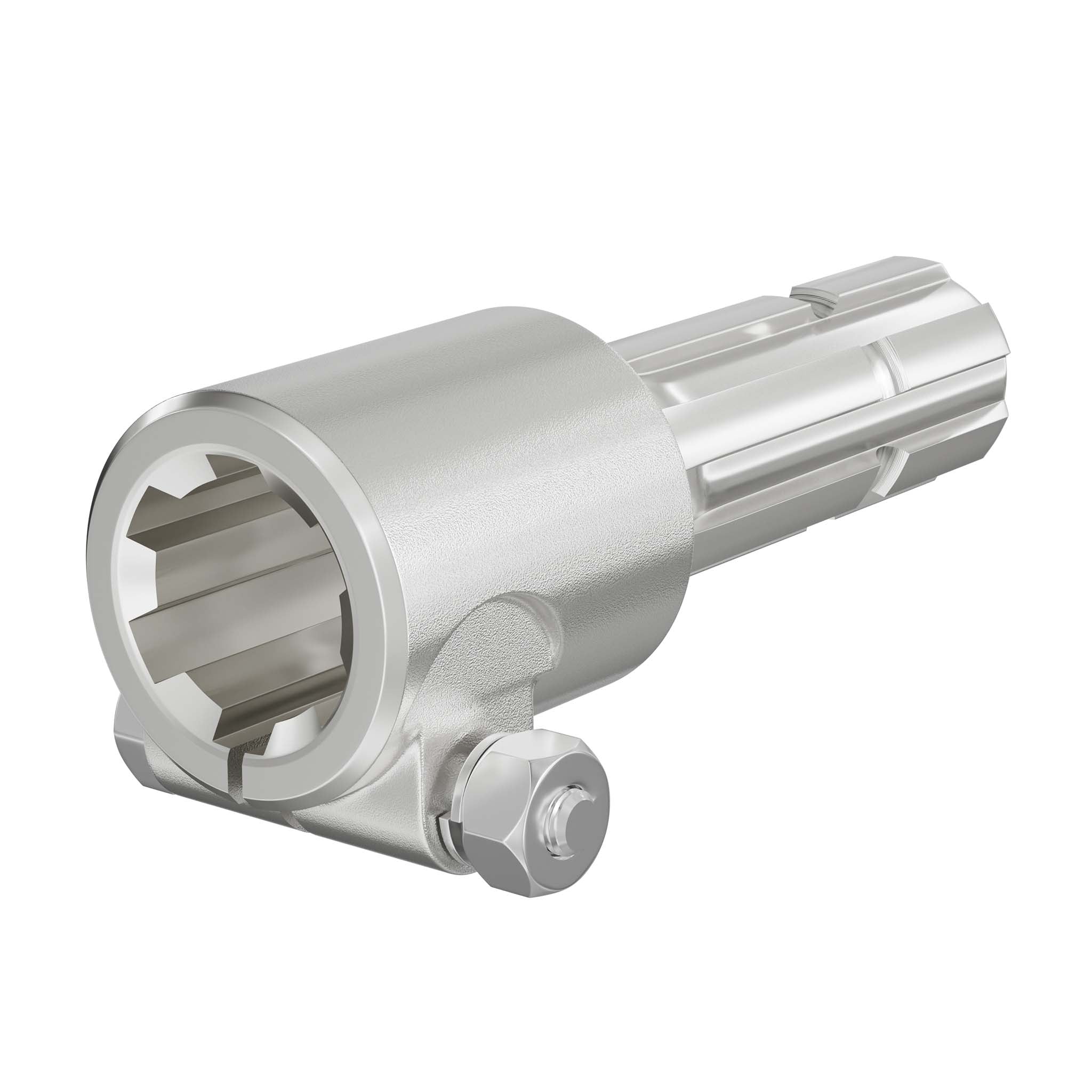 Boccola albero cardanico 175 mm Attacco albero scanalato 1 3/4" 6D Albero uscita 1 3/8" 6D Trattore