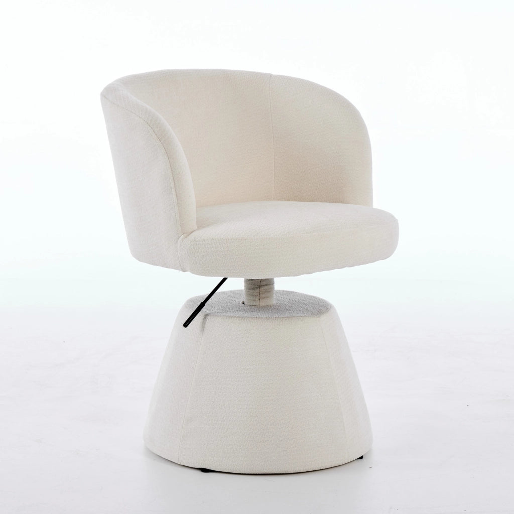 Sgabello da Bar Regolabile Girevole 360¡ã ¨C MINIMAL ¨C Velluto Beige Crema, Seduta Imbottita