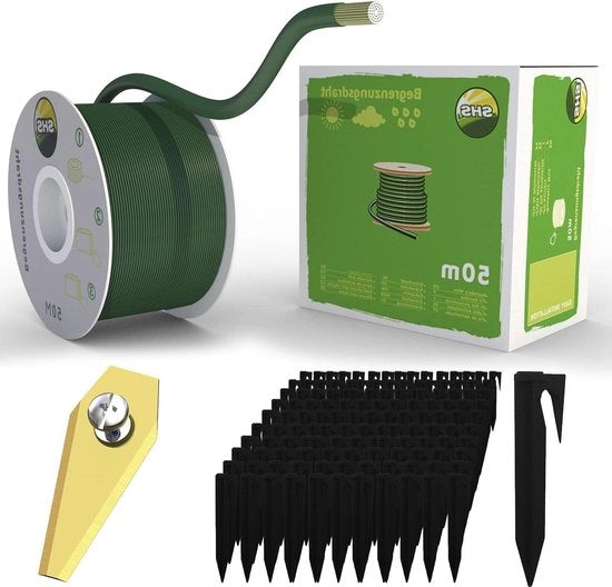 Cavo di limitazione 50 m + 150 punte di terra - Set di 30 lame per tagliaerba robotica - Compatibile con Indego