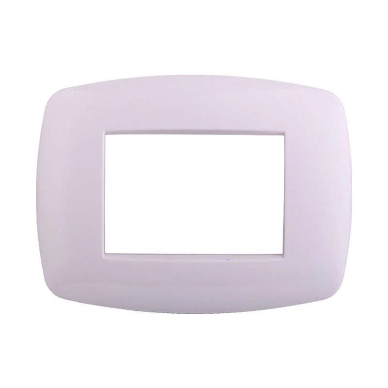 Placca Slim Serie Space 3P Colore Bianco Compatibile Con Bticino Living Light