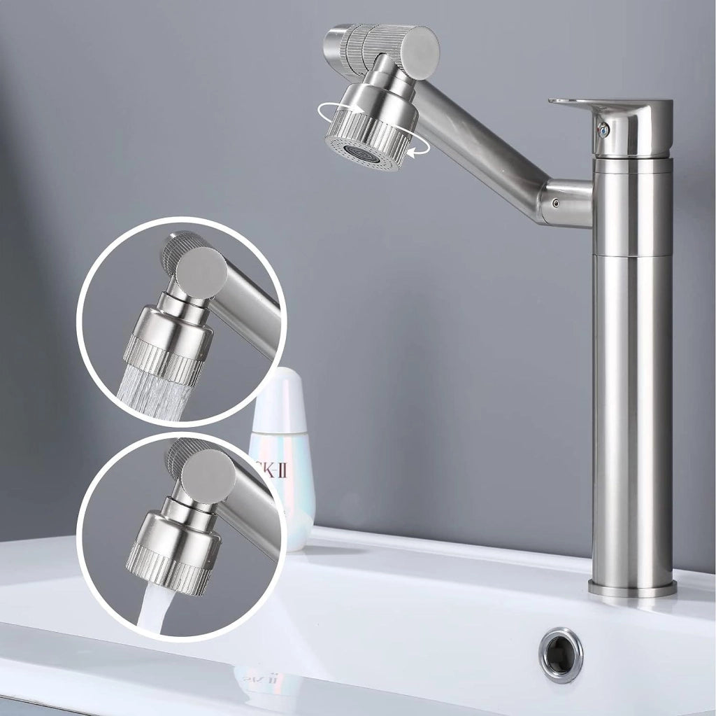 Rubinetto Da Bagno Rea Paco Nickel Brush Inox High
