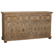 Credenza in legno artigianale marrone 180x45x96