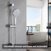 Douchestang in acciaio inox 68cm con 360° rotativa e regolabile supporto per doccia con rail variabile, compatibile con fori esistenti 68 x 2,2cm (finitura opaca)