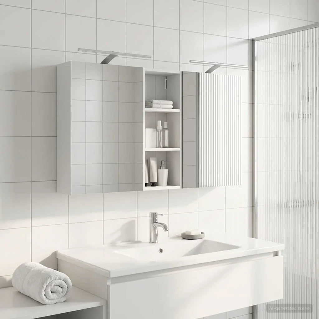 Set di Armadi da Bagno con lo scaffale 3 pcs 130 x 14,5 x 70 cm 3403768